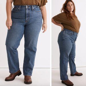 NEW Madewell The Plus Curvy Perfect Vintage Straight Jean in Mayfield Wash